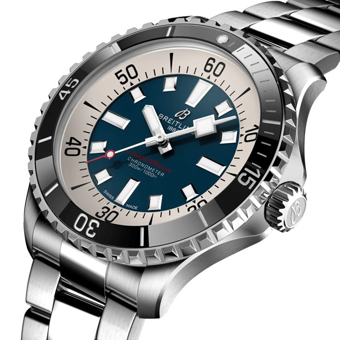 Montre Breitling Superocean Automatic 44 Acier inoxydable Bleu A17376211C1A1 – Image 3