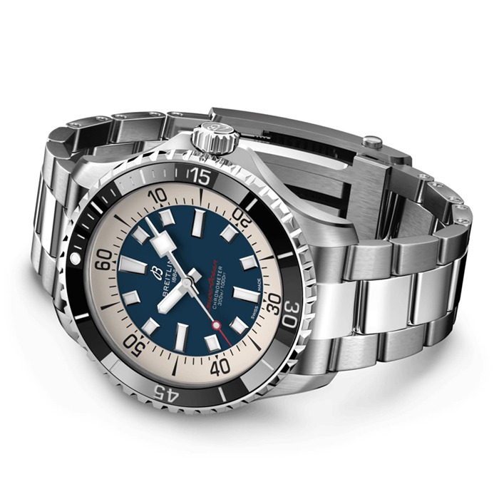Montre Breitling Superocean Automatic 44 Acier inoxydable Bleu A17376211C1A1 – Image 4