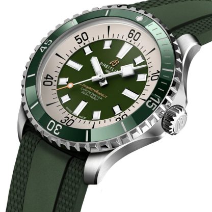 Montre Breitling Superocean Automatic 44 Acier inoxydable bracelet caoutchouc A17376A31L1S1 – Image 3