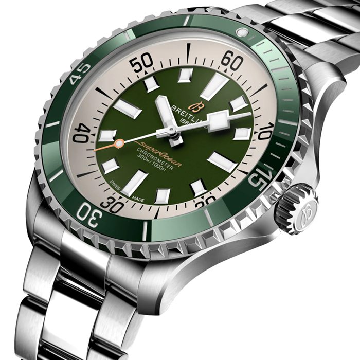 Montre Breitling Superocean Automatic 44 Acier inoxydable vert A17376A31L1A1 – Image 3