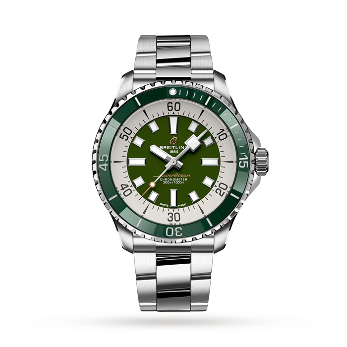 Montre Breitling Superocean Automatic 44 Acier inoxydable vert A17376A31L1A1