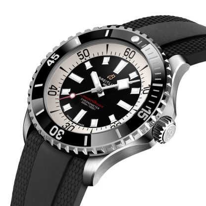 Montre Breitling Superocean Automatic 46 Acier inoxydable bracelet caoutchouc A17378211B1S1 – Image 2