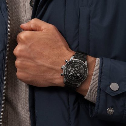 Montre Breitling Superocean Heritage Chronograph 44 Acier inoxydable bracelet caoutchouc A13313121B1S1 – Image 5