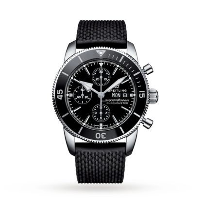 Montre Breitling Superocean Heritage Chronograph 44 Acier inoxydable bracelet caoutchouc A13313121B1S1