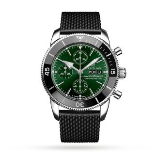 Montre Breitling Superocean Heritage Chronograph 44 Acier inoxydable bracelet caoutchouc A13313121L1S1