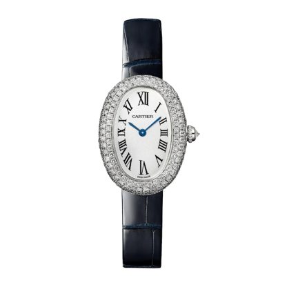 Montre Cartier Baignoire Petit Modèle Mouvement à Quartz Boîtier Or Blanc 18K WJBA0049