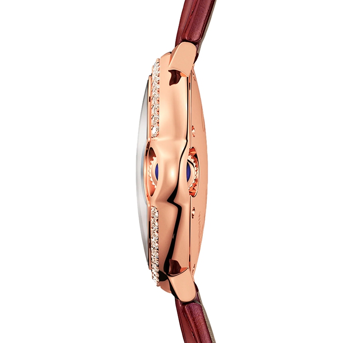Montre Cartier Ballon Bleu De 33mm Or Rose Diamants Cuir WJBB0033 – Image 4