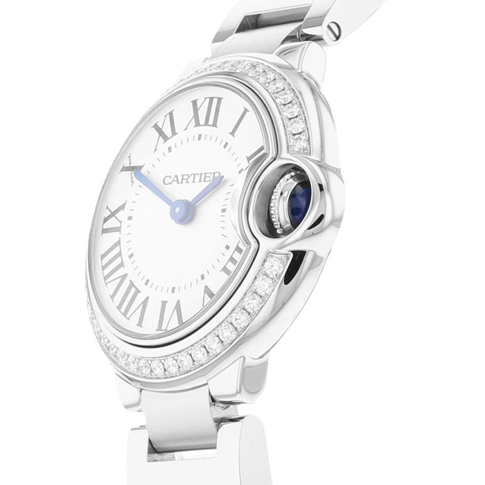 Montre Cartier Ballon Bleu De Cartier 28mm Mouvement Quartz Acier Diamants W4BB0015 – Image 2