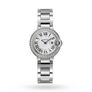 Montre Cartier Ballon Bleu De Cartier 28mm Mouvement Quartz Acier Diamants W4BB0015