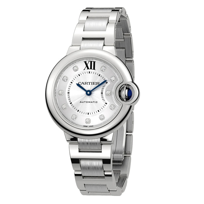 Montre Cartier Ballon Bleu De Cartier 33mm Mouvement Automatique Acier Diamants W4BB0021 – Image 2