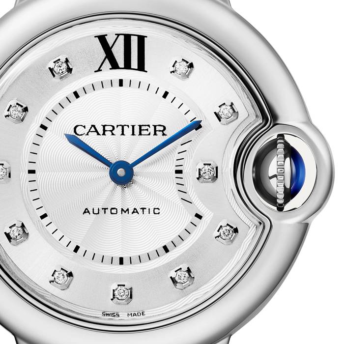 Montre Cartier Ballon Bleu De Cartier 33mm Mouvement Automatique Acier Diamants W4BB0021 – Image 3