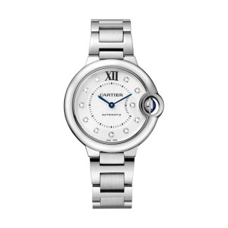 Montre Cartier Ballon Bleu De Cartier 33mm Mouvement Automatique Acier Diamants W4BB0021