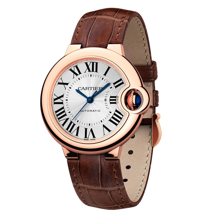 Montre Cartier Ballon Bleu De Cartier 33mm Mouvement Automatique Cuir Or Rose W6920097 – Image 2