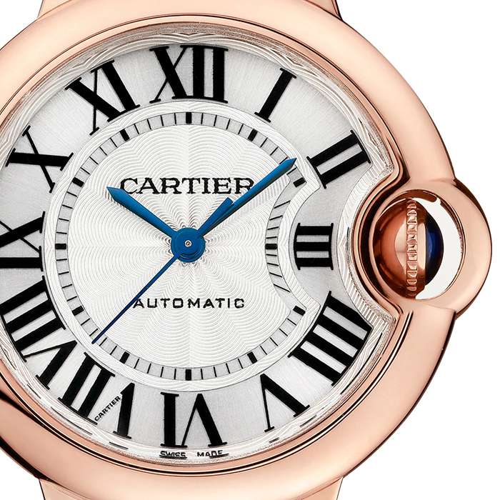 Montre Cartier Ballon Bleu De Cartier 33mm Mouvement Automatique Cuir Or Rose W6920097 – Image 3