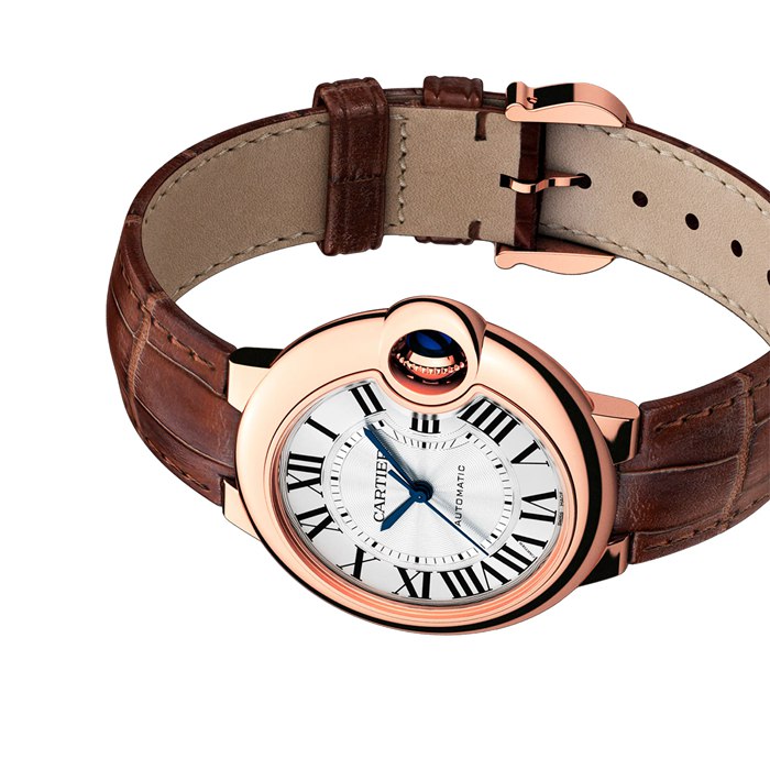 Montre Cartier Ballon Bleu De Cartier 33mm Mouvement Automatique Cuir Or Rose W6920097 – Image 4