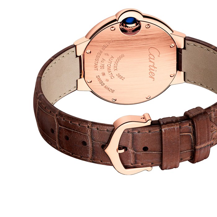 Montre Cartier Ballon Bleu De Cartier 33mm Mouvement Automatique Cuir Or Rose W6920097 – Image 5
