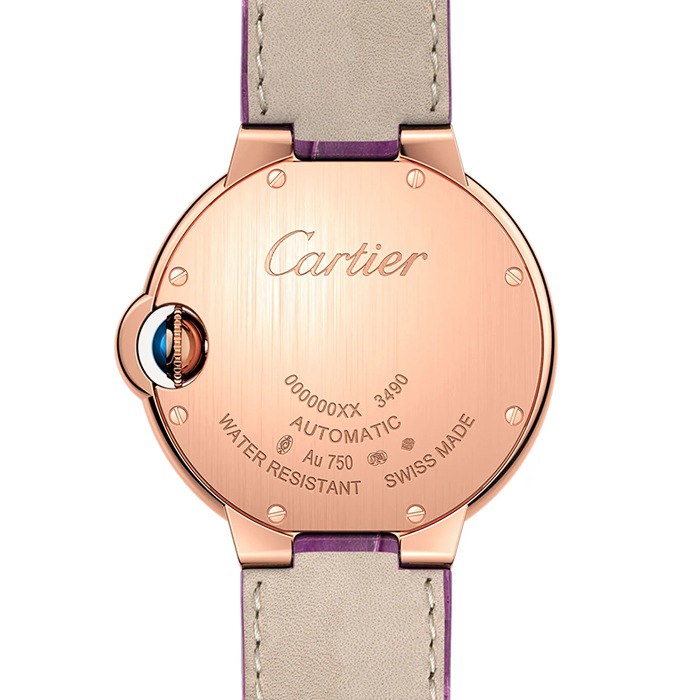 Montre Cartier Ballon Bleu De Cartier 33mm Mouvement Automatique Or Rose Diamants Cuir WE902066 – Image 3