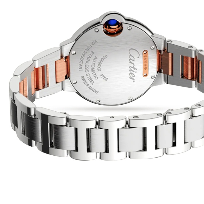 Montre Cartier Ballon Bleu De Cartier 33mm Mouvement mécanique à remontage automatique Acier Or Rose W3BB0023 – Image 3