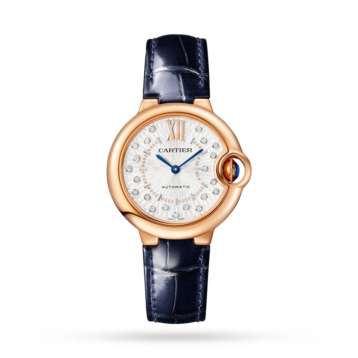 Montre Cartier Ballon Bleu De Cartier 33mm Mouvement mécanique à remontage automatique Or Rose WGBB0052