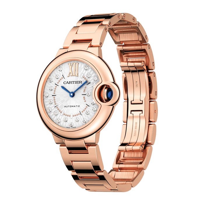 Montre Cartier Ballon Bleu De Cartier 33mm Mouvement mécanique à remontage automatique Or Rose WGBB0054 – Image 2