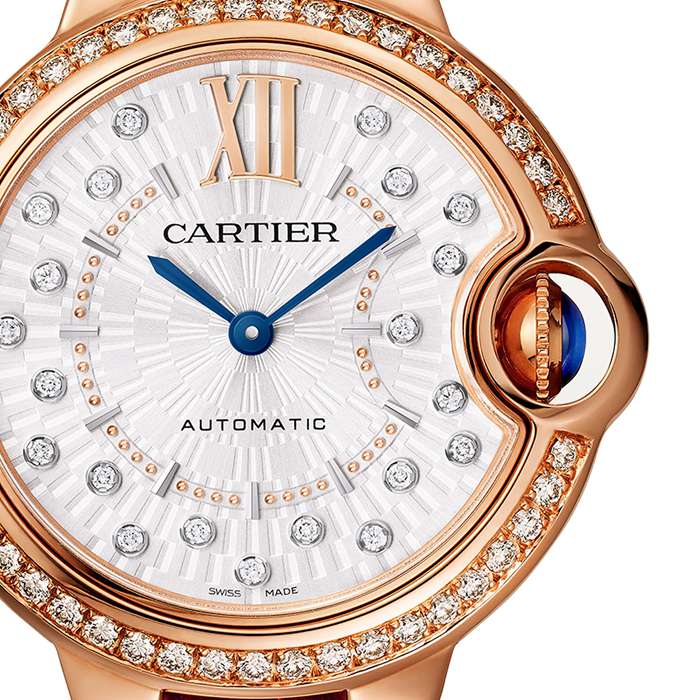 Montre Cartier Ballon Bleu De Cartier 33mm Mouvement mécanique à remontage automatique Or Rose WJBB0080 – Image 3