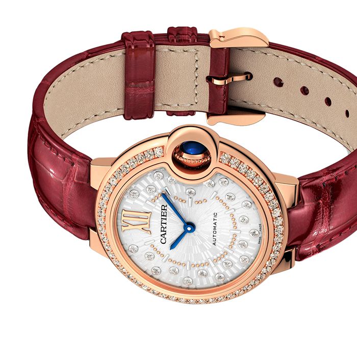 Montre Cartier Ballon Bleu De Cartier 33mm Mouvement mécanique à remontage automatique Or Rose WJBB0080 – Image 4