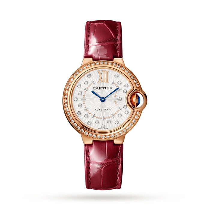 Montre Cartier Ballon Bleu De Cartier 33mm Mouvement mécanique à remontage automatique Or Rose WJBB0080