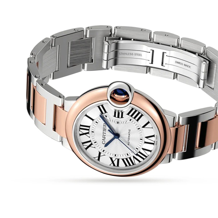 Montre Cartier Ballon Bleu De Cartier 36 Mm Mouvement Mécanique Avec Remontage Automatique Boîtier Acier Or Rose W2BB0033 – Image 2