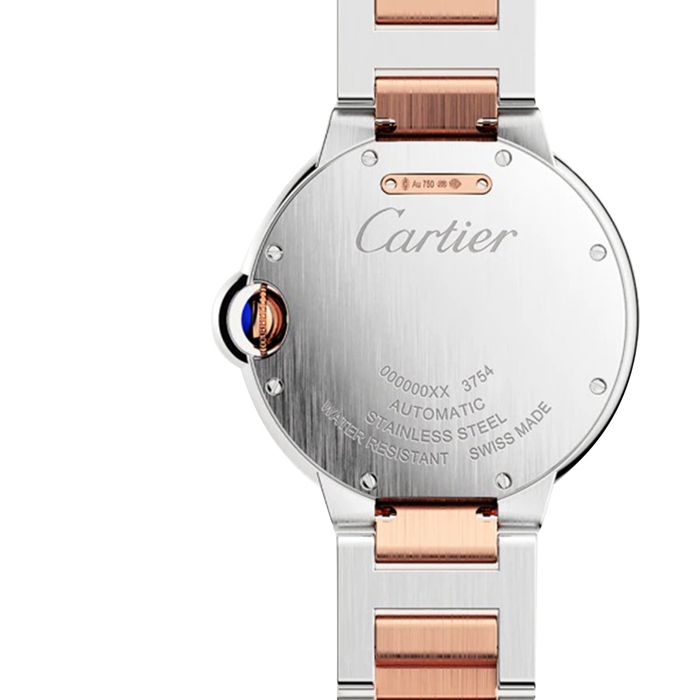 Montre Cartier Ballon Bleu De Cartier 36 Mm Mouvement Mécanique Avec Remontage Automatique Boîtier Acier Or Rose W2BB0033 – Image 3