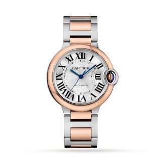 Montre Cartier Ballon Bleu De Cartier 36 Mm Mouvement Mécanique Avec Remontage Automatique Boîtier Acier Or Rose W2BB0033