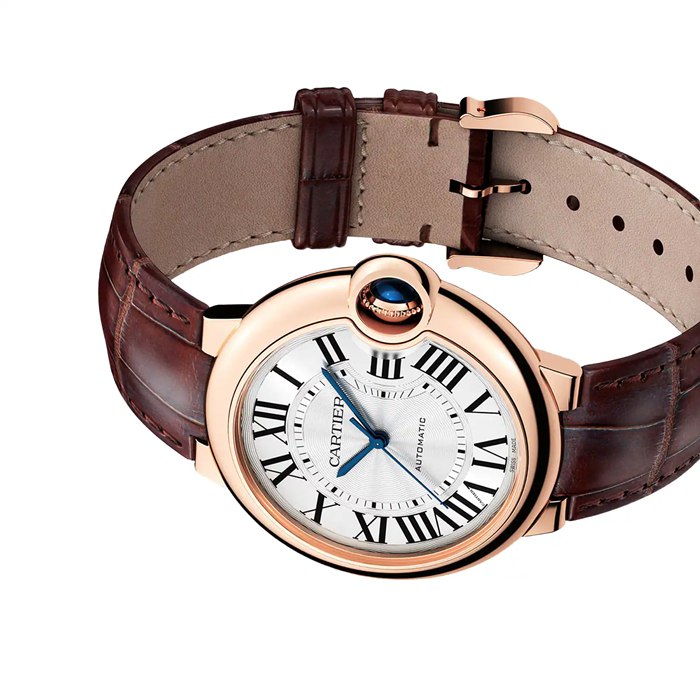 Montre Cartier Ballon Bleu De Cartier 36mm Mouvement Automatique Cuir Or Rose WGBB0009 – Image 3