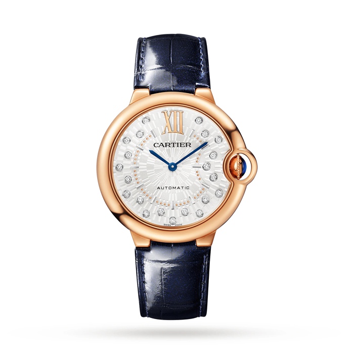 Montre Cartier Ballon Bleu De Cartier 36mm Mouvement mécanique à remontage automatique Or Rose WGBB0053