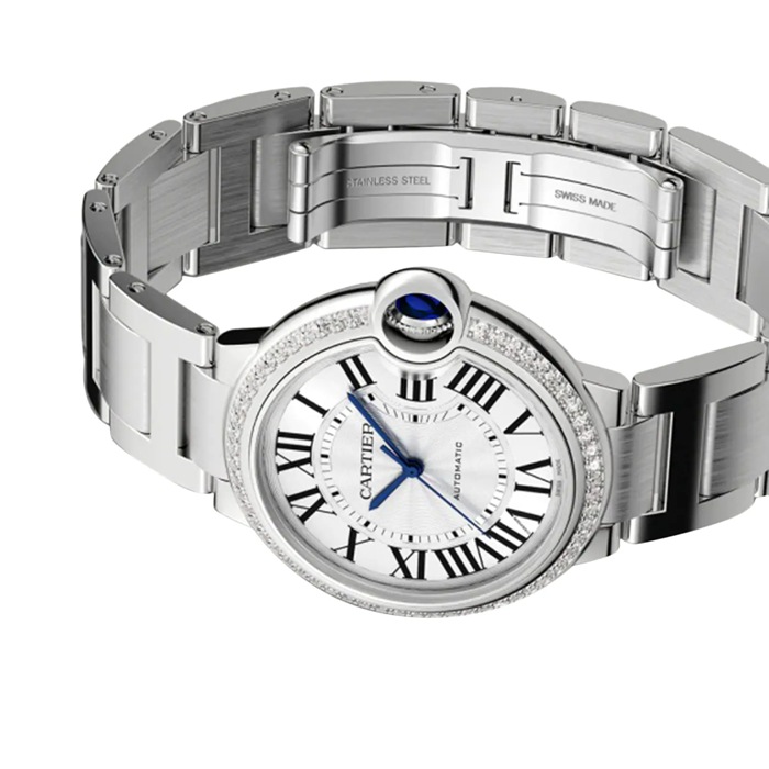 Montre Cartier Ballon Bleu De Cartier 36mm Mouvement mécanique avec remontage automatique Acier W4BB0024 – Image 4