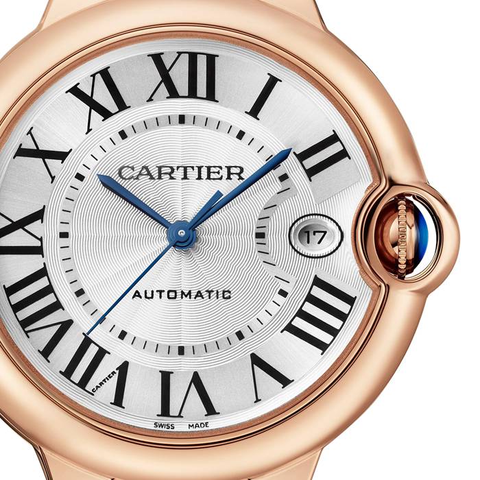 Montre Cartier Ballon Bleu De Cartier 40mm Mouvement Automatique Cuir Or Rose WGBB0035 – Image 2