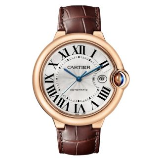 Montre Cartier Ballon Bleu De Cartier 42mm Mouvement Automatique Cuir Or Rose WGBB0030