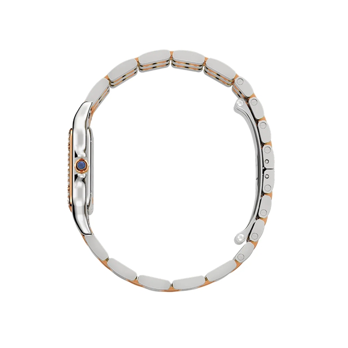Montre Cartier Panthère De Cartier Modèle Medium Mouvement à quartz Or Rose Acier Diamants W3PN0010 – Image 4