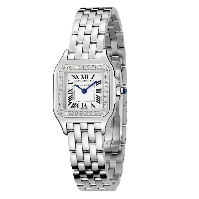 Montre Cartier Panthère De Cartier Petit Modèle Mouvement Quartz Acier Diamants W4PN0007 – Image 2