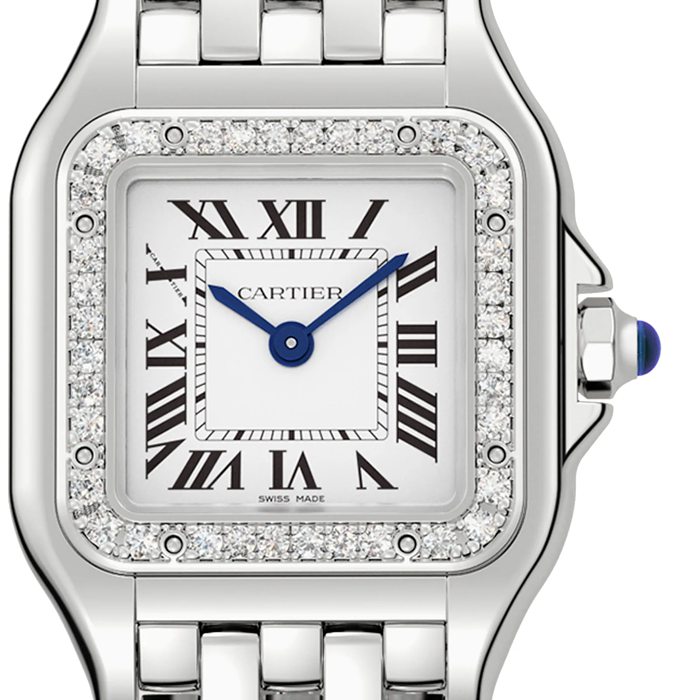 Montre Cartier Panthère De Cartier Petit Modèle Mouvement Quartz Acier Diamants W4PN0007 – Image 4