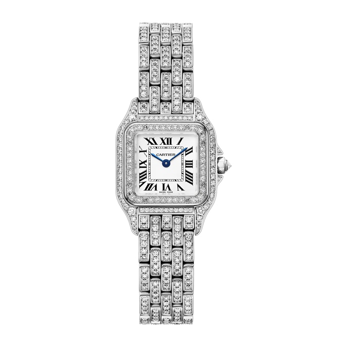 Montre Cartier Panthère De Cartier Petit Modèle Mouvement à Quartz Boîtier Or Blanc Rhodié HPI01129