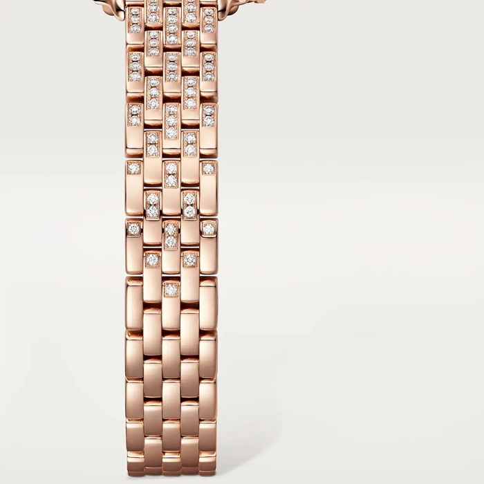 Montre Cartier Panthère de Cartier modèle mini mouvement à quartz Boîtier en or rose 750/1000 serti de 32 diamants taille brillant totalisant 0,15 carats Dimensions 25 mm x 20 mm WJPN0063 – Image 2