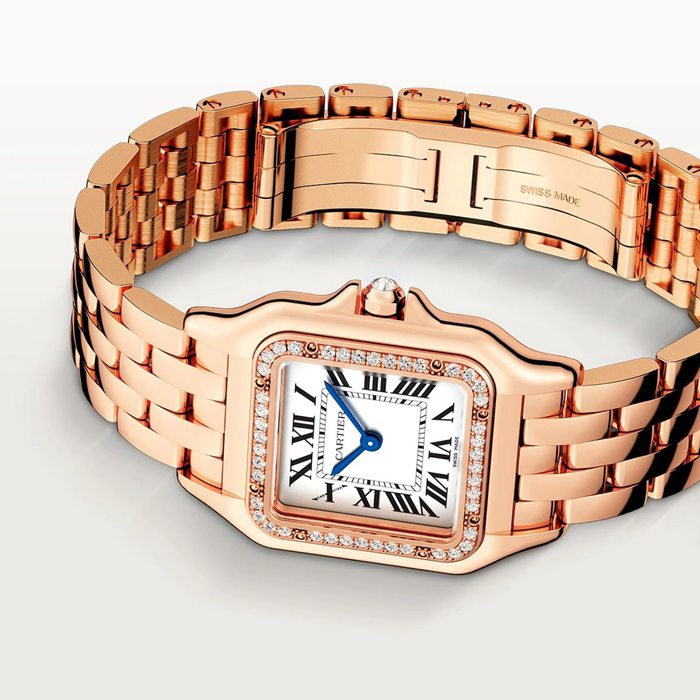 Montre Cartier Panthere de Cartier moyen modèle mouvement à quartz Boîtier en or rose WJPN0088 – Image 4