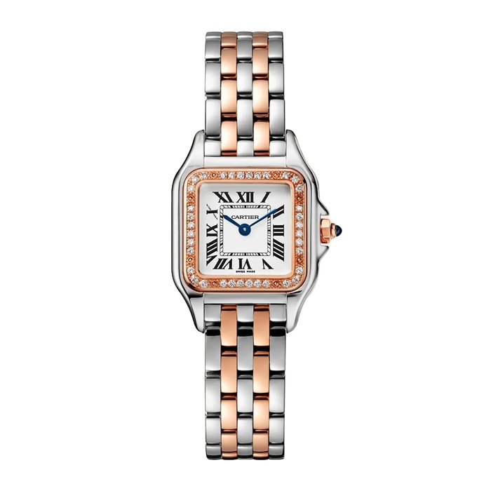 Montre Cartier Panthere de Cartier petit modèle mouvement à quartz Boîtier en or rose et acier W3PN0014 – Image 2
