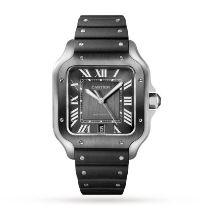 Montre Cartier Santos De Cartier Grand Modèle Mouvement Automatique Acier ADLC Bracelets métal et caoutchouc interchangeables WSSA0037 – Image 2