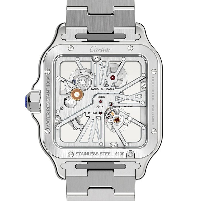Montre Cartier Santos De Cartier Grand Modèle Mouvement Mécanique à Remontage Manuel Acier WHSA0015 – Image 3