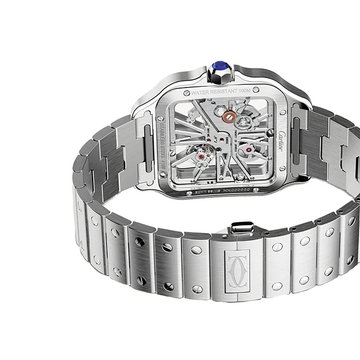 Montre Cartier Santos De Cartier Grand Modèle Mouvement Mécanique à Remontage Manuel Acier WHSA0015 – Image 5