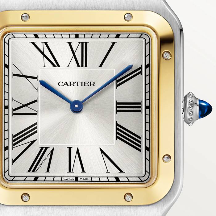 Montre Cartier Santos Dumont Extra-Large Model Manual Winding Yellow Gold Steel W2SA0034 – Image 2