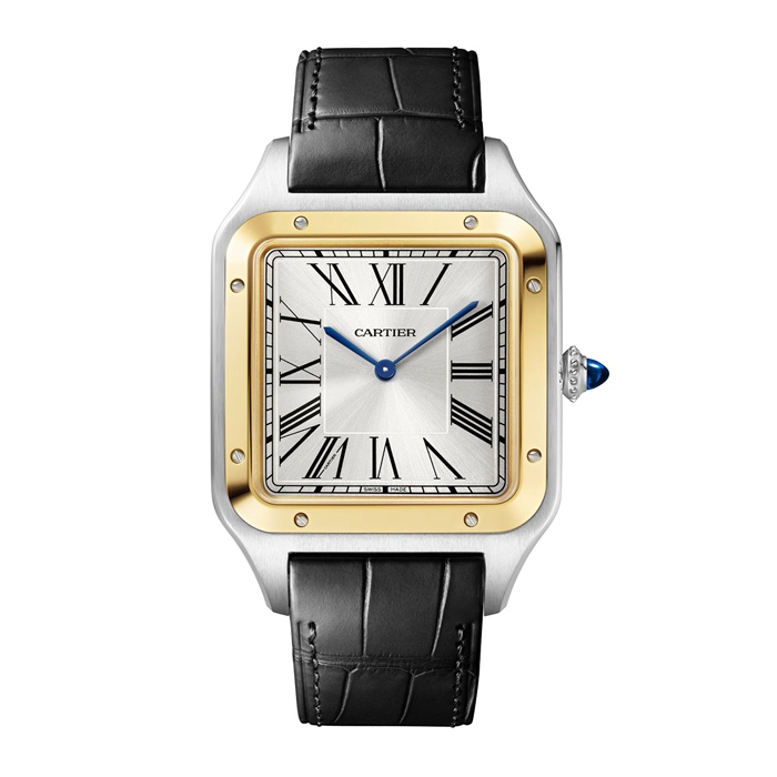 Montre Cartier Santos Dumont Extra-Large Model Manual Winding Yellow Gold Steel W2SA0034