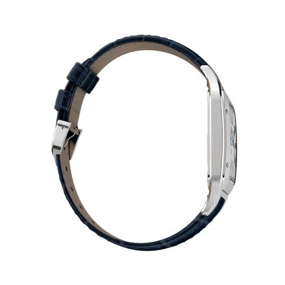 Montre Cartier Santos-Dumont Extra-Large Model Mouvement mécanique à remontage manuel Acier Cuir WSSA0032 – Image 4