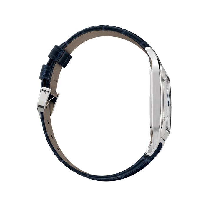 Montre Cartier Santos-Dumont Extra-Large Model Mouvement mécanique à remontage manuel Acier Cuir WSSA0032 – Image 4