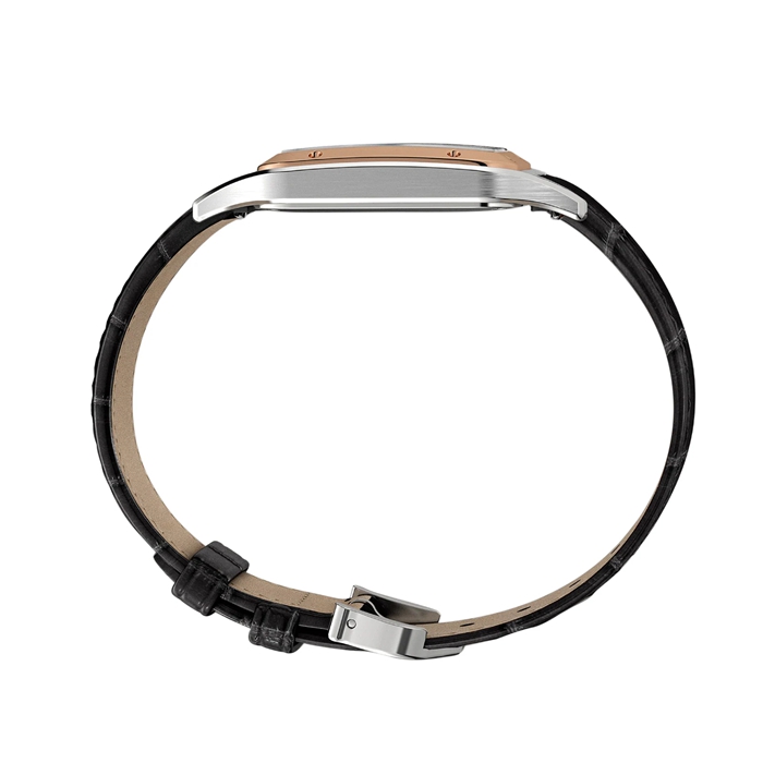 Montre Cartier Santos-Dumont Grand Modèle Mouvement à quartz Or Rose Acier Cuir W2SA0011 – Image 5